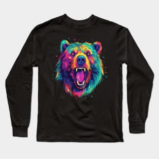 Grizzly Bear Smiling Long Sleeve T-Shirt